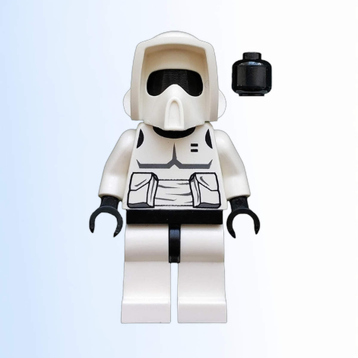 Imperial Scout Trooper - Plain Black Head, Dark Bluish Gray Torso Print - sw0005a