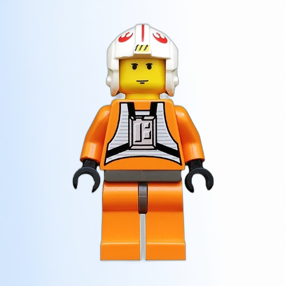 Luke Skywalker - Pilot Suit, Simple Torso and Helmet, Dark Gray Hips, Yellow Head - sw0019