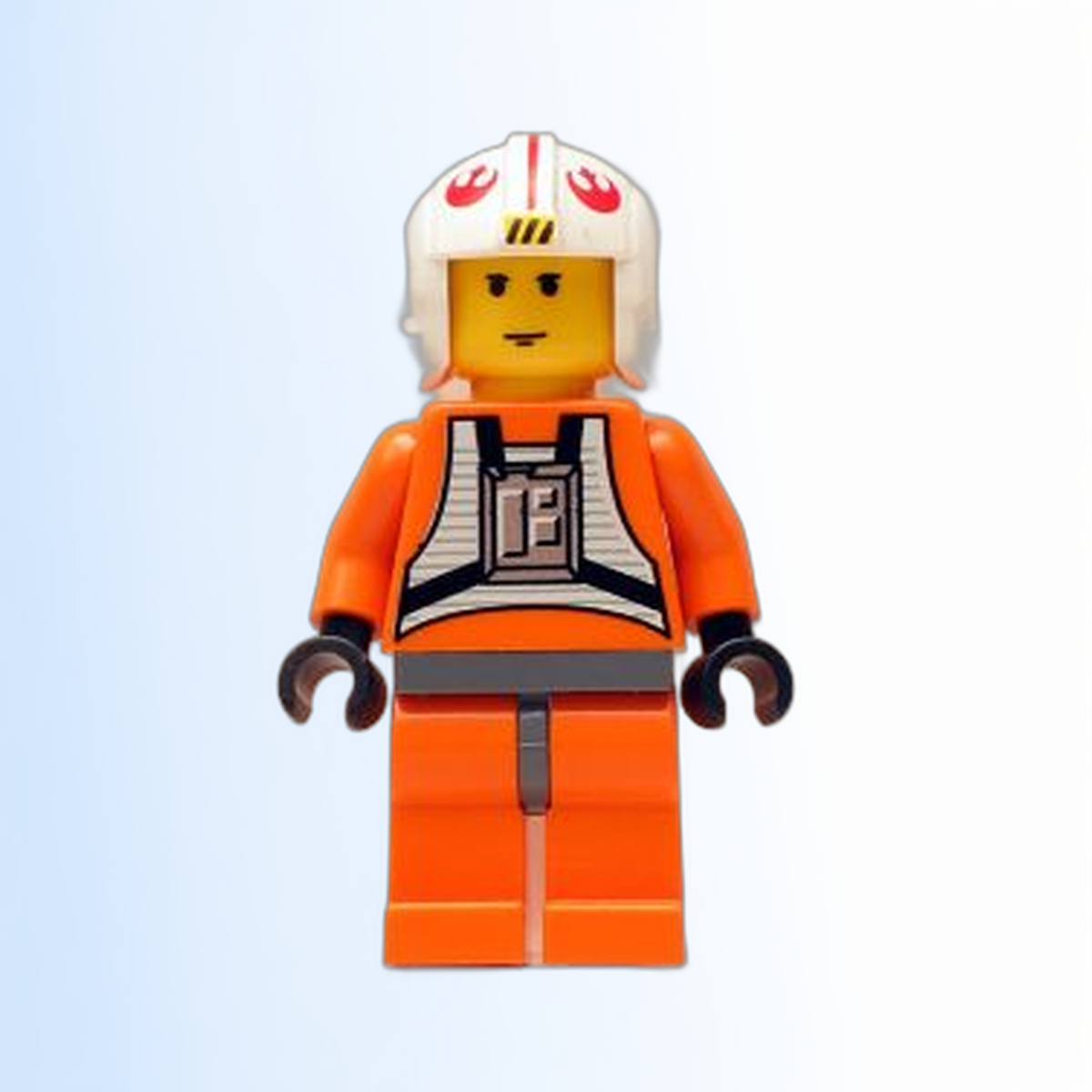 Luke Skywalker - Pilot Suit, Simple Torso and Helmet, Dark Bluish Gray Hips, Yellow Head - sw0019a