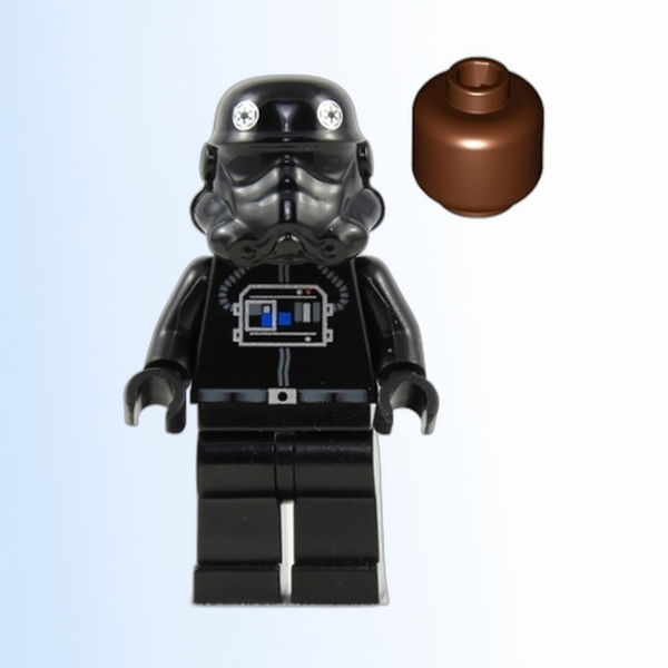 Imperial TIE Fighter Pilot - Reddish Brown Head - sw0035a
