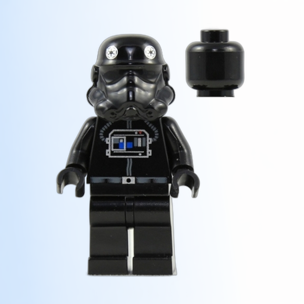 Imperial TIE Fighter / Interceptor Pilot - Black Head - sw0035b