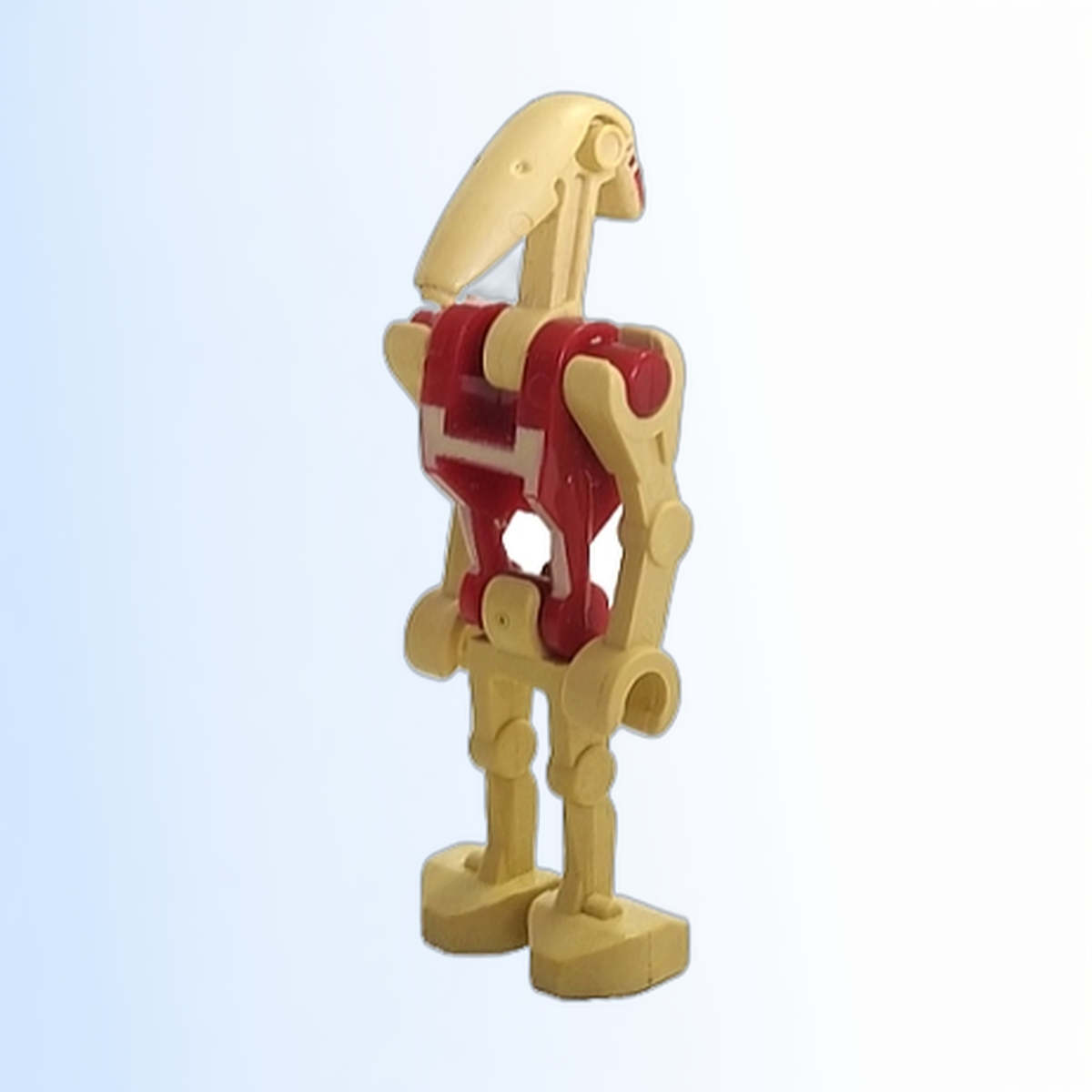 Security Battle Droid - Dark Red Torso with Tan Insignia, Angled Arms - sw0047
