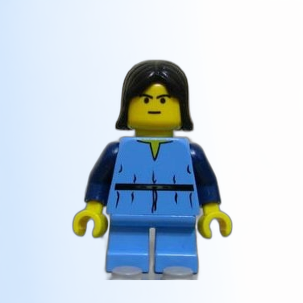 Boba Fett, Young - Medium Blue Shirt, Yellow Head - sw0054