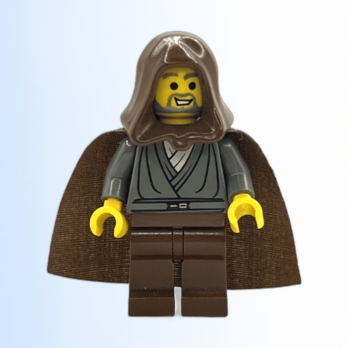 Jedi Knight (Jedi Bob) - Dark Gray Tunic, Brown Hood and Cape - sw0057