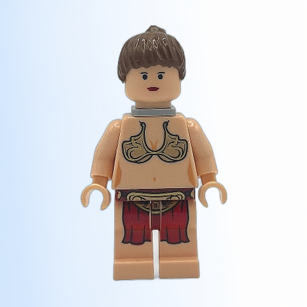 Princess Leia - Jabba Slave Outfit, Reddish Brown Ponytail, Neck Bracket - sw0085