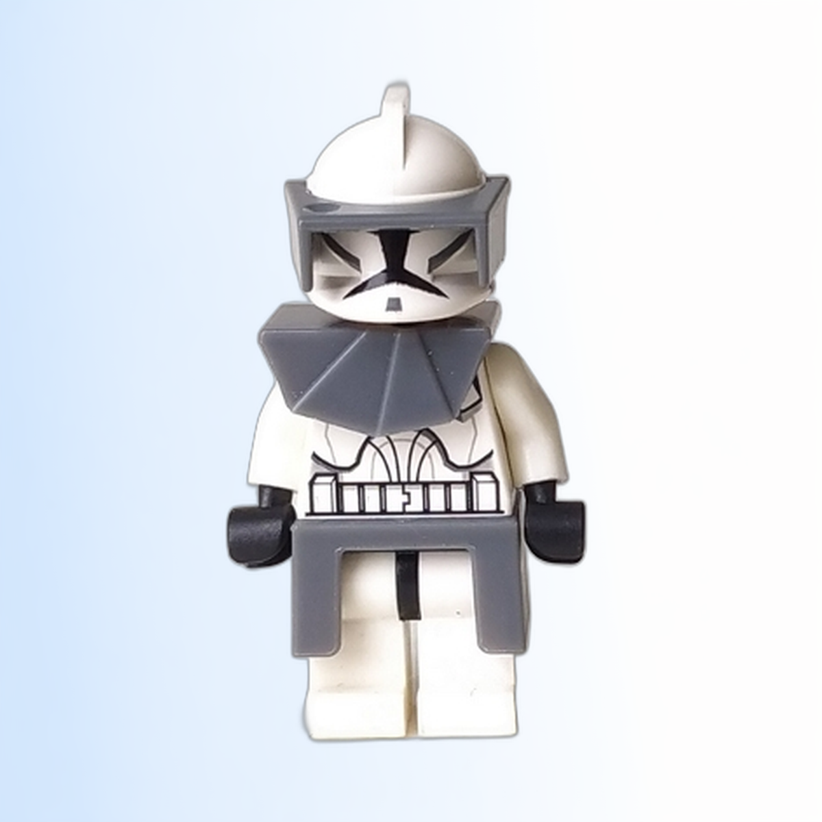 Clone Trooper (Phase 1) - Dark Bluish Gray Visor, Pauldron, and Kama, Large Eyes - sw0203