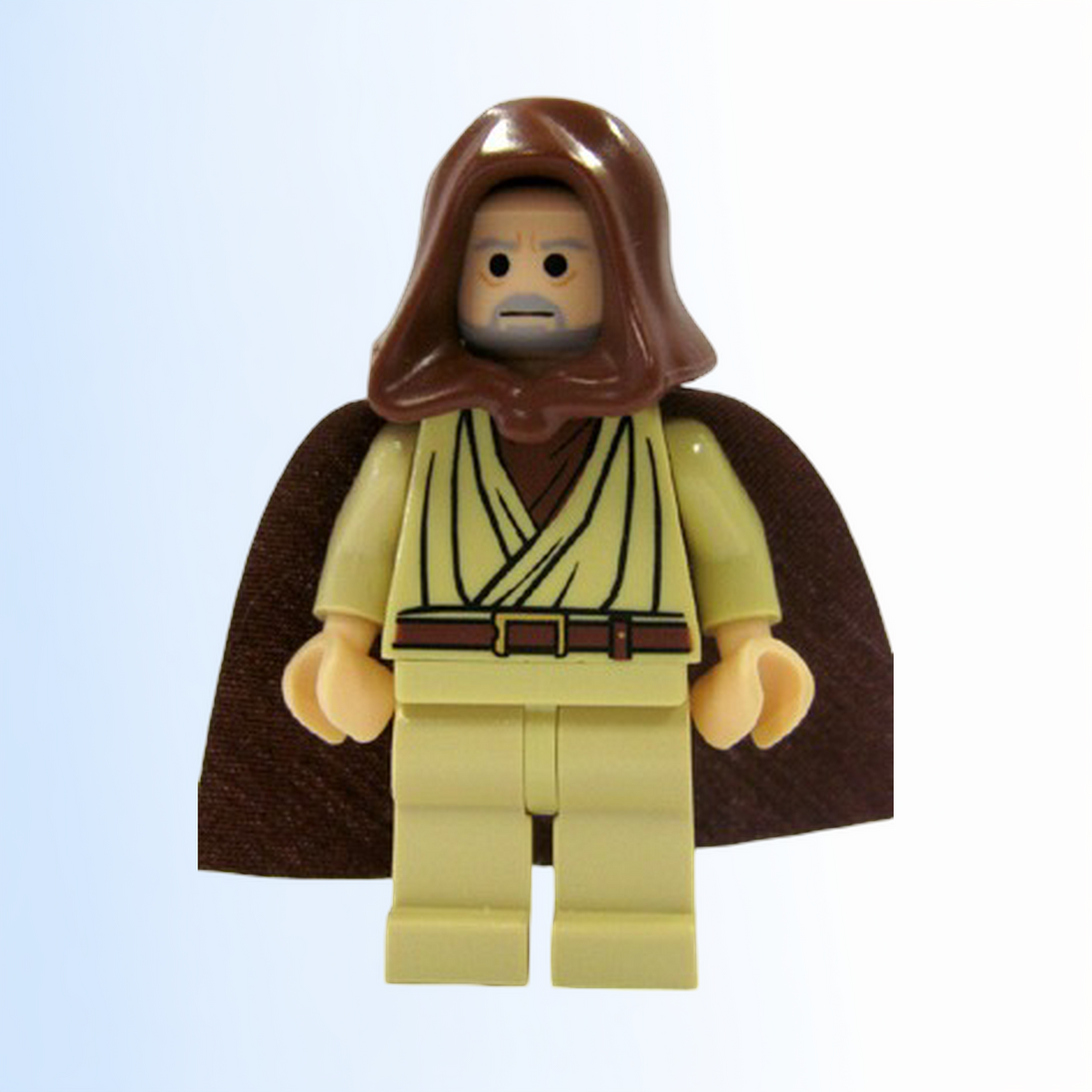 Obi-Wan Kenobi - Old, Reddish Brown Hood and Cape, Black Eyes - sw0206