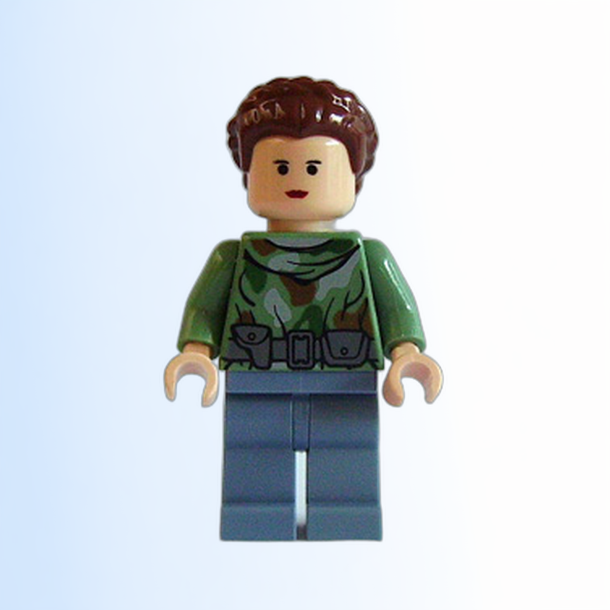 Princess Leia - Endor Outfit, Sand Green Camouflage, Sand Blue Legs - sw0235