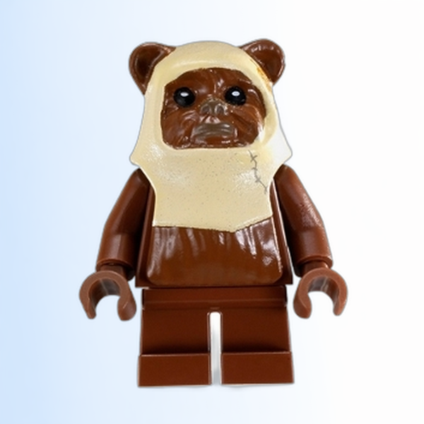 Paploo (Ewok) - Reddish Brown Head with Tan Hood Pattern - sw0238
