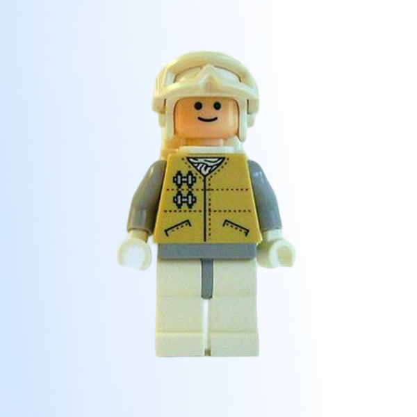 Hoth Rebel - Light Nougat Head, White Visor Snow Goggles - sw0252