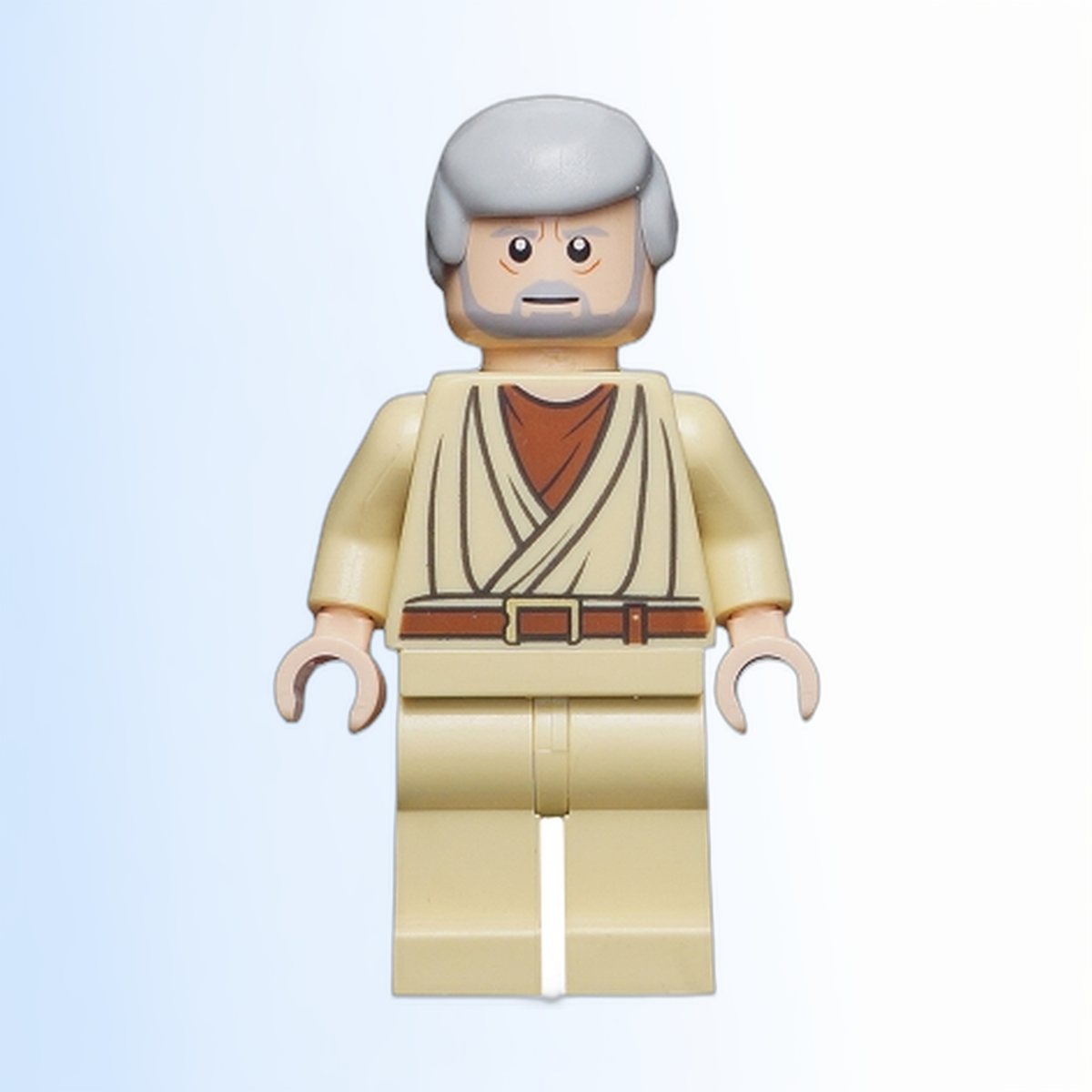 Obi-Wan Kenobi - Old, Light Bluish Gray Hair and Beard, Eyes with Glints - sw0274