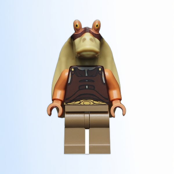 Gungan Soldier - Dark Brown Vest, Dark Tan Legs, Printed Head - sw0302