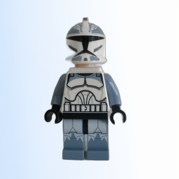 Clone Trooper, 104th Battalion 'Wolfpack' (Phase 1) - Sand Blue Markings, White Jet Pack, Large Eyes - sw0331