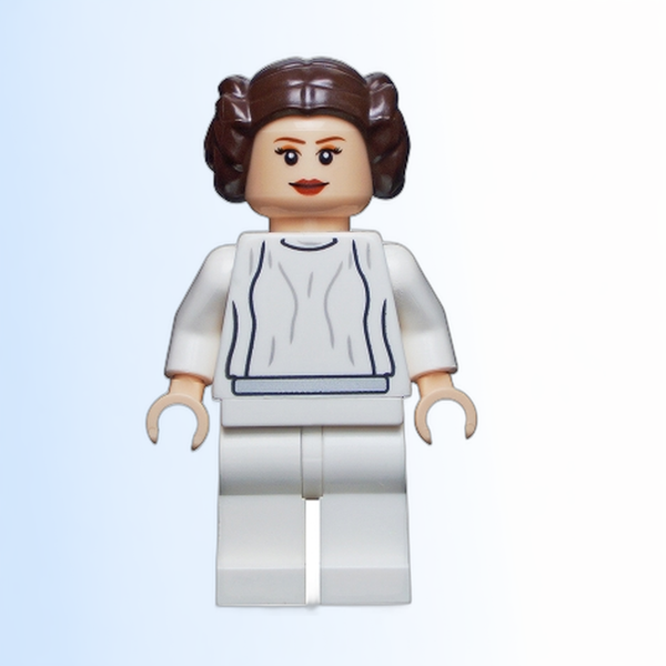 Princess Leia - White Dress, Simple Belt, Large Eyelashes - sw0337
