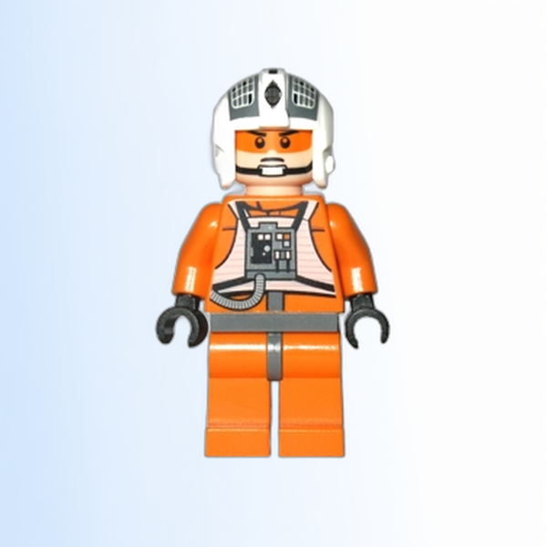 Rebel Pilot Y-wing (Jon 'Dutch' Vander, Gold Leader) - Light Nougat Head with Visor and Chin Strap - sw0369