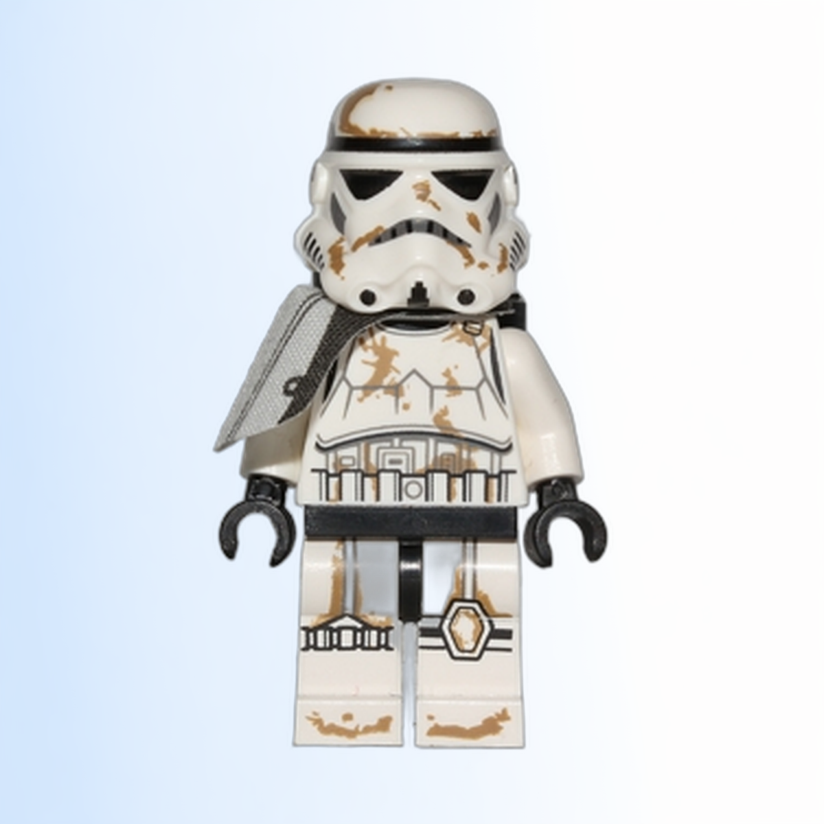 Sandtrooper - White Pauldron, Survival Backpack, Dirt Stains, Balaclava Head Print and Helmet with Dotted Mouth Pattern - sw0383