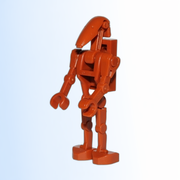 Battle Droid - Dark Orange, Angled Arm and Straight Arm, 1 x 2 Plate on Back - sw0467b