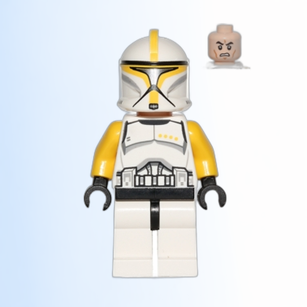 Clone Trooper Commander (Phase 1) - Yellow Arms, Scowl - sw0481