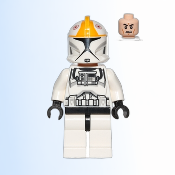 Clone Trooper Pilot (Phase 1) - Bright Light Orange Markings, Scowl - sw0491