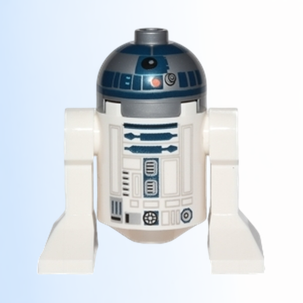 Astromech Droid, R2-D2 - Flat Silver Head, Red Dots and Small Receptor - sw0527