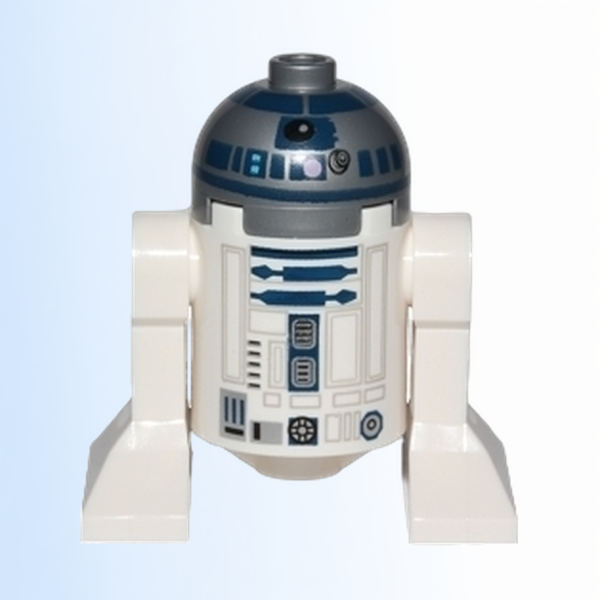 Astromech Droid, R2-D2 - Flat Silver Head, Lavender Dots and Small Receptor - sw0527a