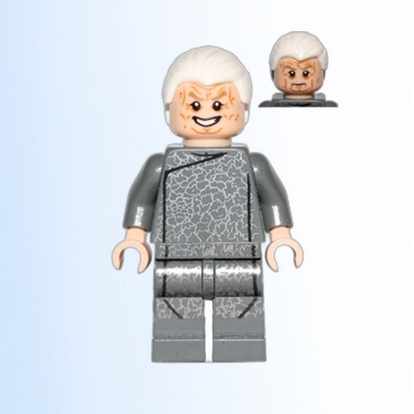 Chancellor Palpatine - Dark Bluish Gray Outfit, White Combed Hair - sw0540