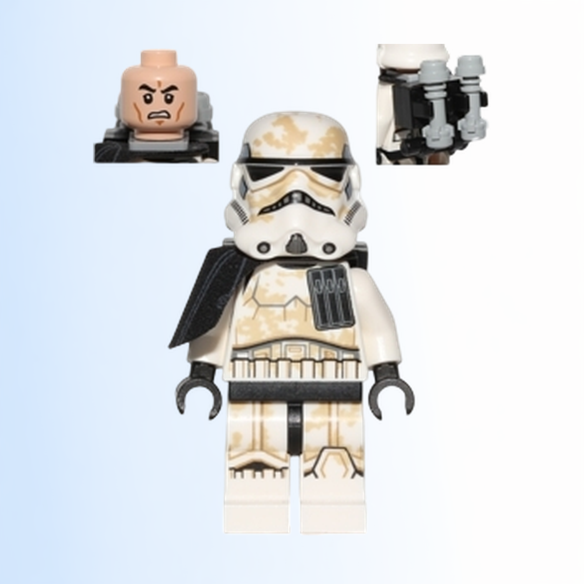 Sandtrooper - Black Pauldron, Ammo Pouch, Dirt Stains, Survival Backpack - sw0548a