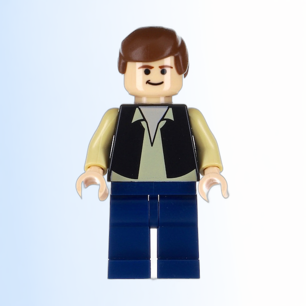 Han Solo - Black Vest over Tan Shirt, Dark Blue Plain Legs - sw0601