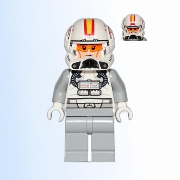 Clone Trooper Pilot (Phase 2) - Light Bluish Gray Arms and Legs, Light Nougat Head - sw0608