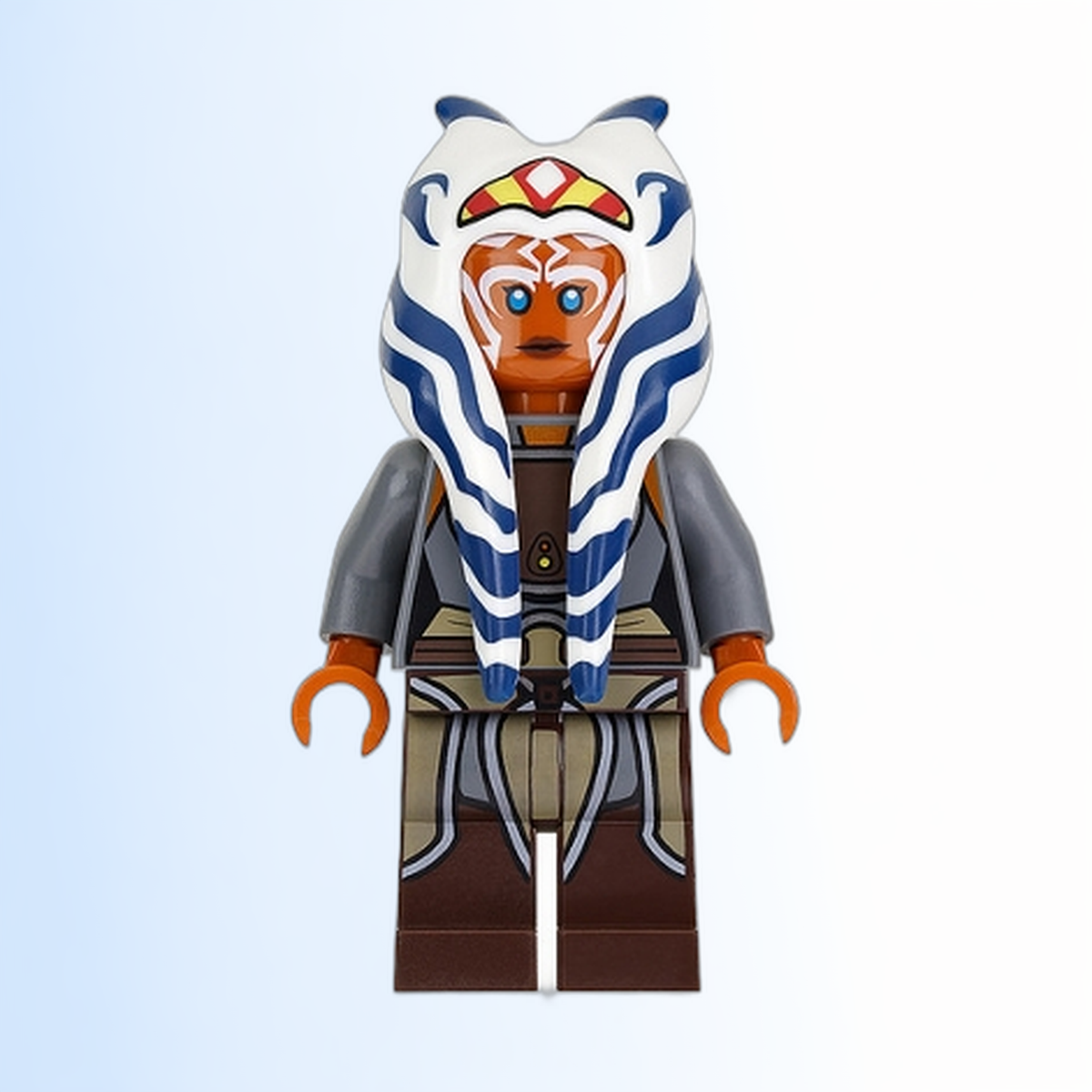 Ahsoka Tano (Adult) - Dark Bluish Gray Vest, Tan Tunic, Plain Arms, Dark Brown Legs - sw0759