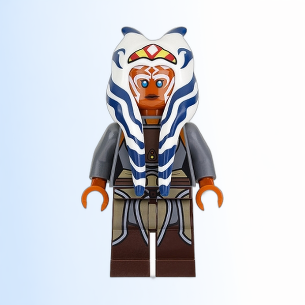 Ahsoka Tano (Adult) - Dark Bluish Gray Vest, Tan Tunic, Plain Arms, Dark Brown Legs - sw0759
