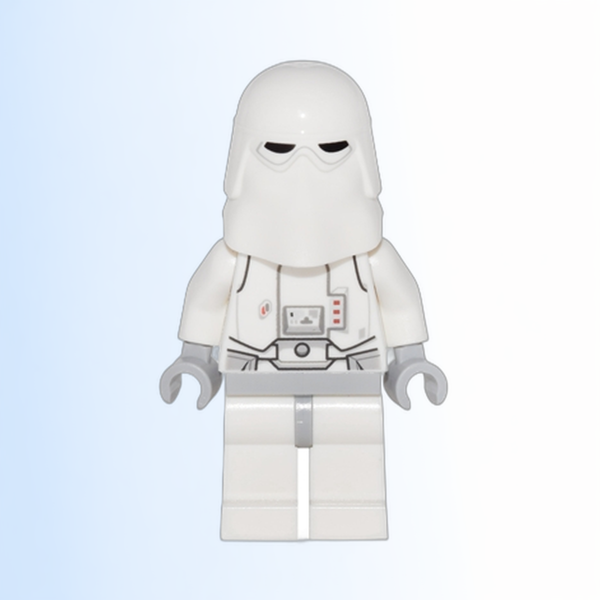 Snowtrooper, Light Bluish Gray Hips, Light Bluish Gray Hands - Backpack attached to Neck Bracket with Plate, Modified w/ Clip Ring - sw0764