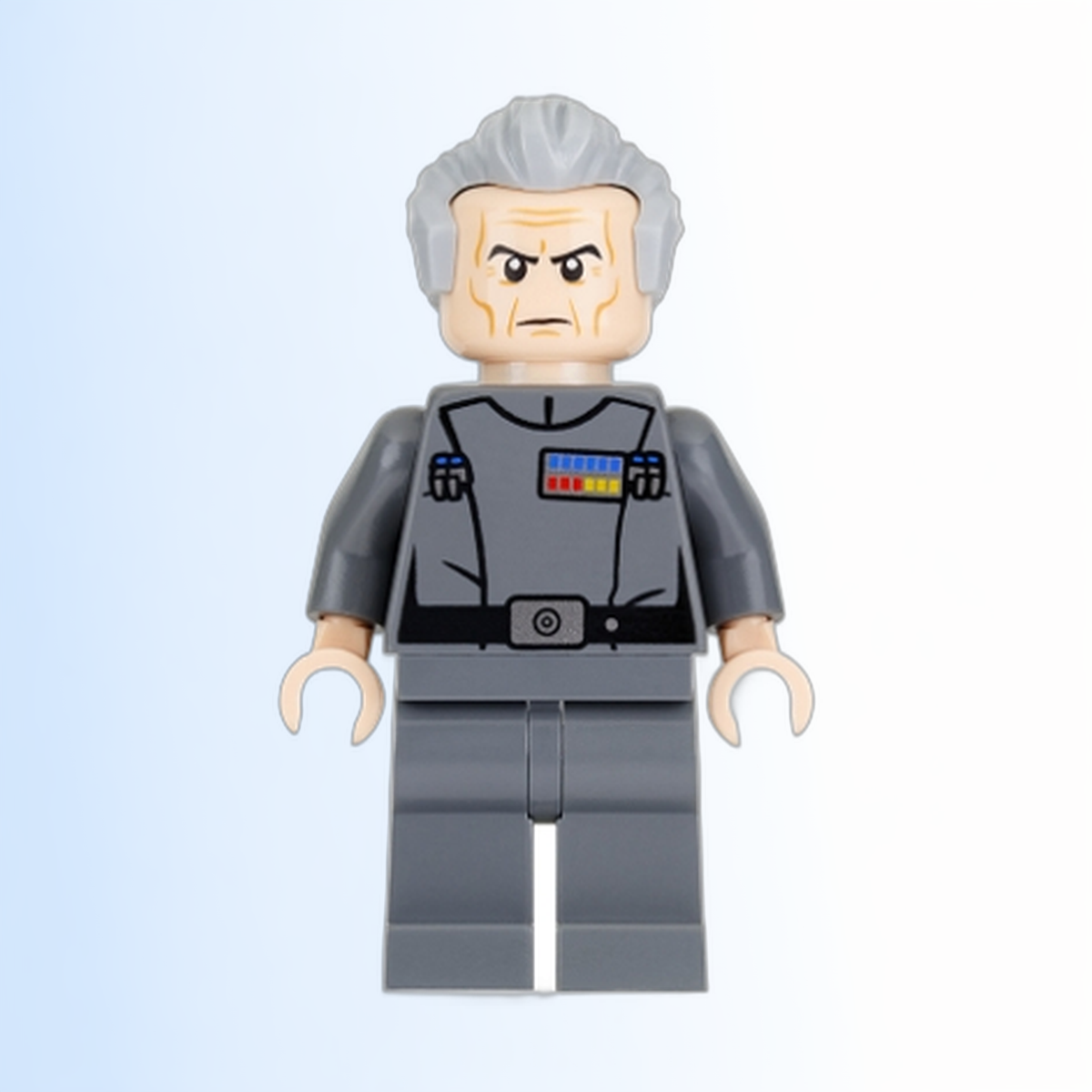 Grand Moff Wilhuff Tarkin - Dark Bluish Gray Uniform, Swept Back Hair, Black Eyebrows - sw0770