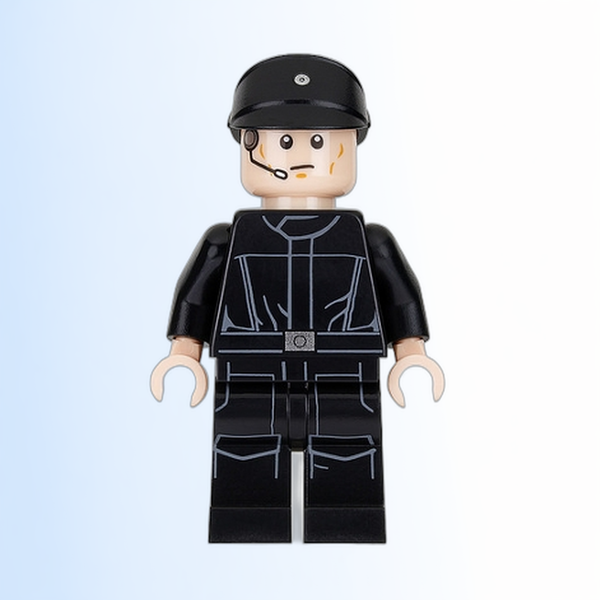 Imperial Shuttle Pilot - Light Nougat Head with Headset, Imperial Officer Cap - sw0802