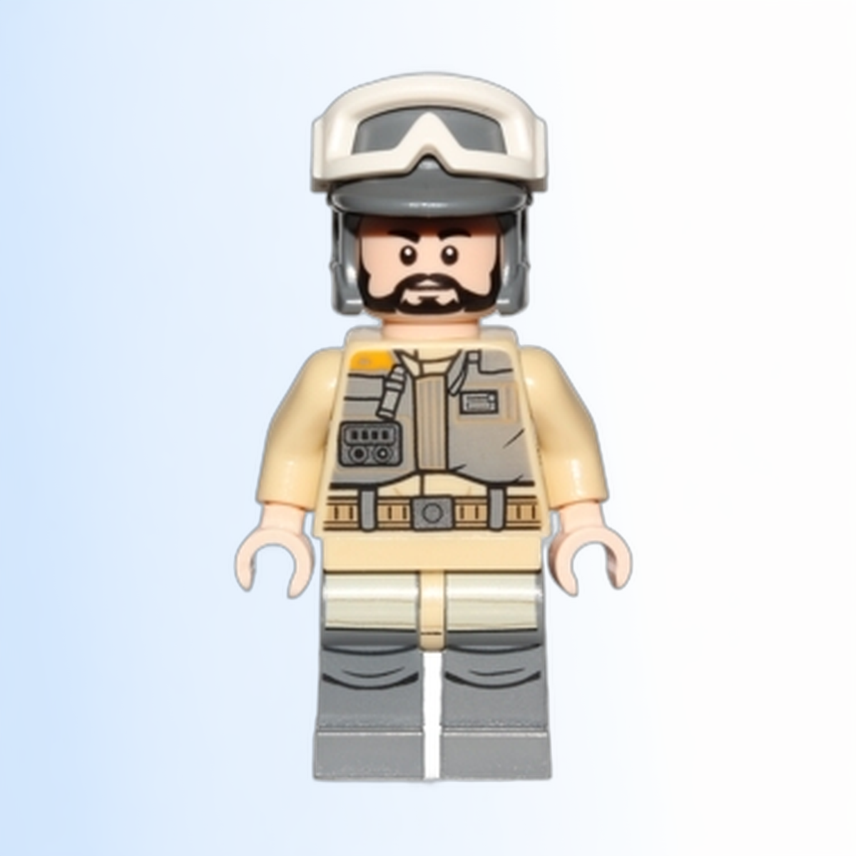 Rebel Trooper - White Goggles, Dark Bluish Gray Helmet, Black Beard (Private Kappehl) - sw0803