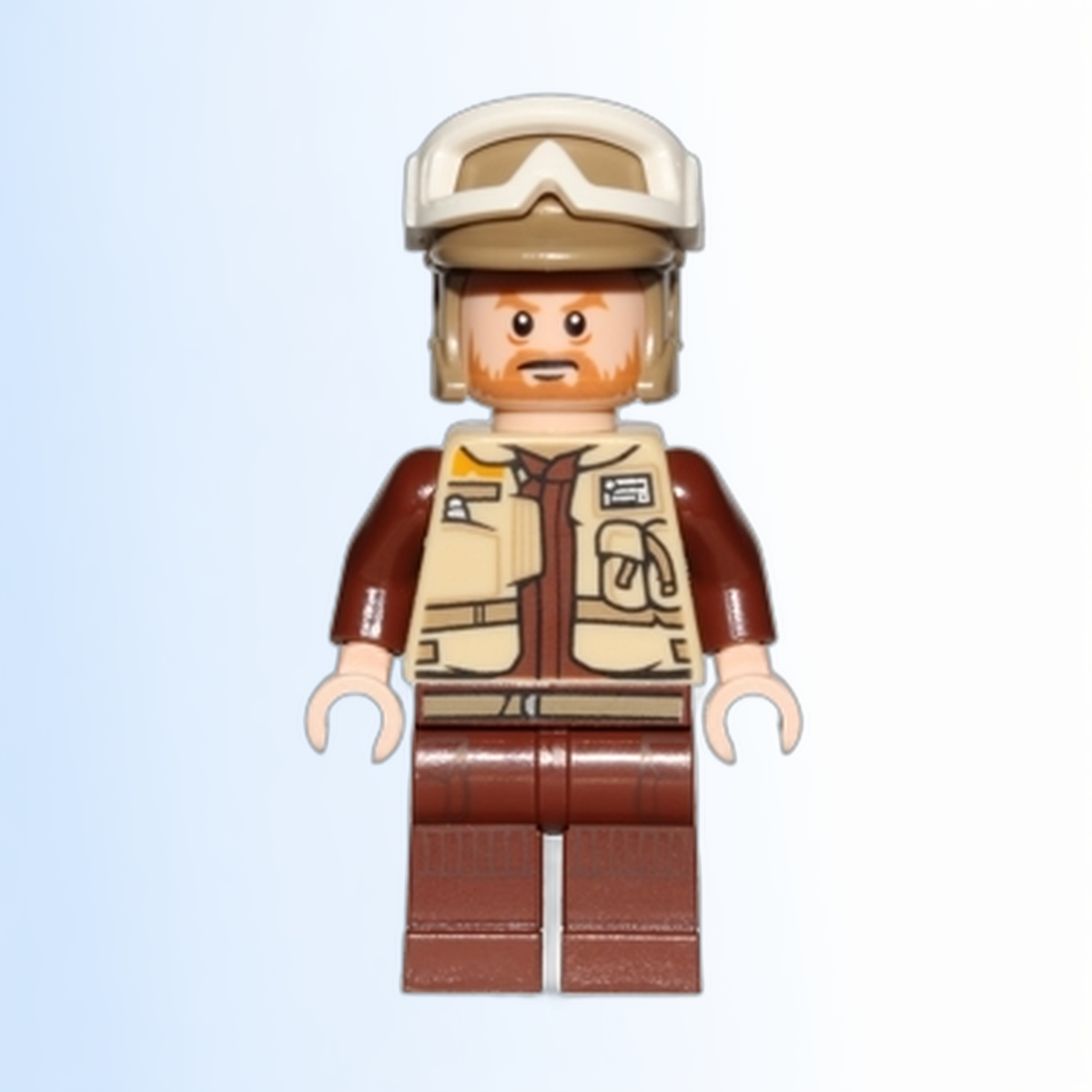 Rebel Trooper - White Goggles, Dark Tan Helmet, Medium Nougat Beard (Corporal Rostok) - sw0804