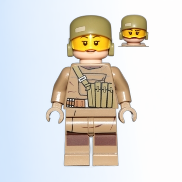 Resistance Trooper (Female) - Dark Tan Hoodie Jacket, Ammo Pouch, Helmet without Chin Guard - sw0853