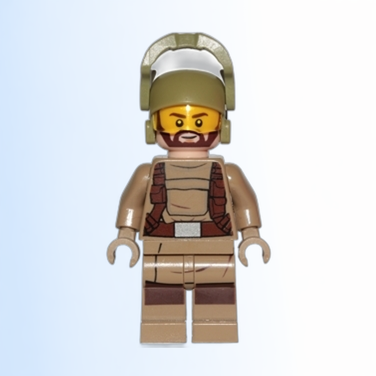 Resistance Trooper - Dark Tan Hoodie Jacket, Harness, Beard, Helmet with Chin Guard - sw0867