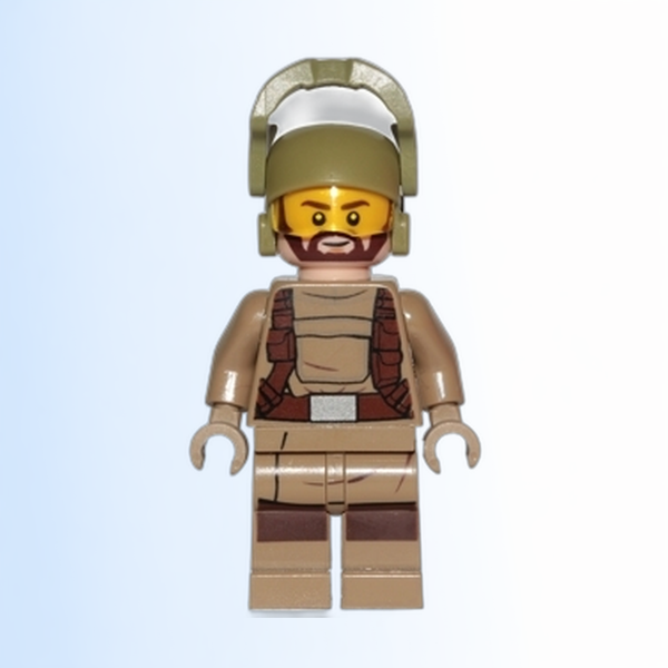 Resistance Trooper - Dark Tan Hoodie Jacket, Harness, Beard, Helmet with Chin Guard - sw0867
