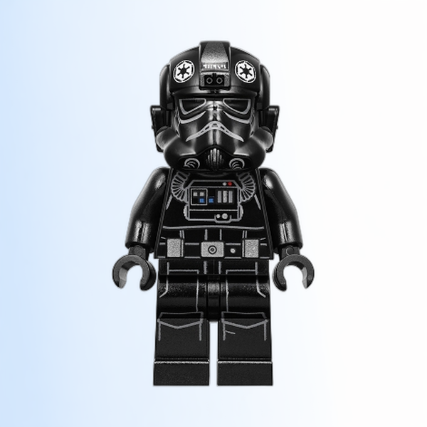 Imperial TIE Fighter Pilot - Light Nougat Head, Scowl, White Insignia on Helmet - sw0926