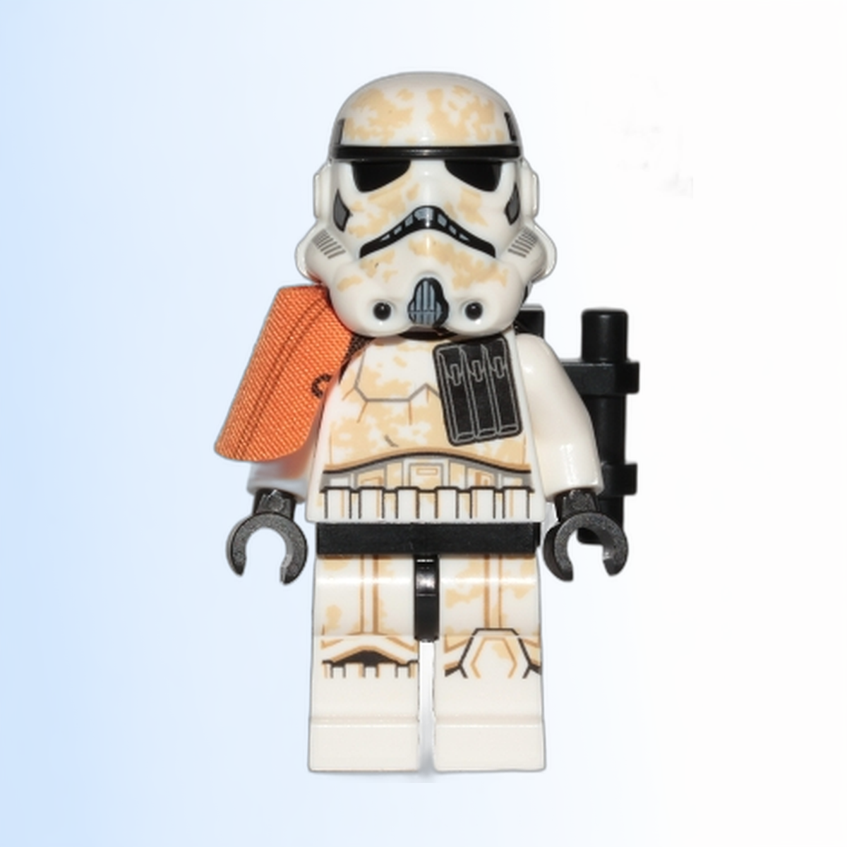 Sandtrooper Squad Leader (Captain) - Dual Molded Helmet, Orange Pauldron, Ammo Pouch, Dirt Stains, Survival Backpack - sw0992