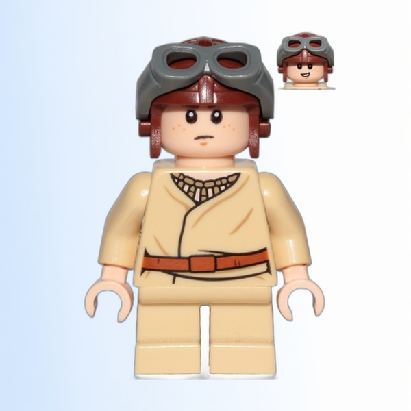 Anakin Skywalker - Short Legs, Reddish Brown Aviator Cap - sw1001