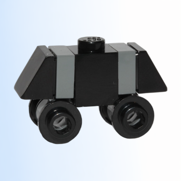Mouse Droid (MSE-6-series Repair Droid) - Black / Dark Bluish Gray, Open Stud Wheels - sw1004