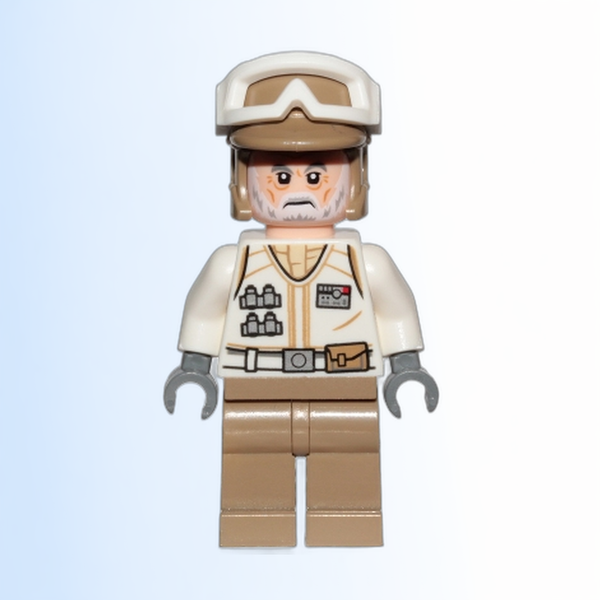 Hoth Rebel Trooper White Uniform, Dark Tan Legs (White Beard) - sw1014