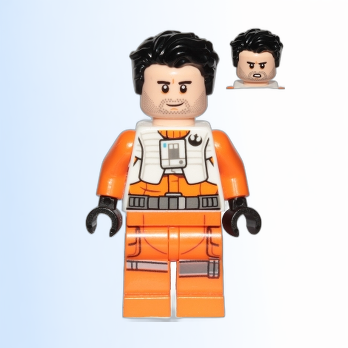 Poe Dameron (Pilot Jumpsuit without Belts and Pipe, Hair) - sw1019