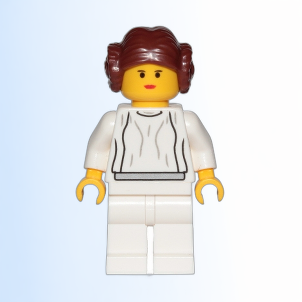 Princess Leia - White Dress, Simple Belt, Yellow Head and Hands, 20th Anniversary Torso - sw1022