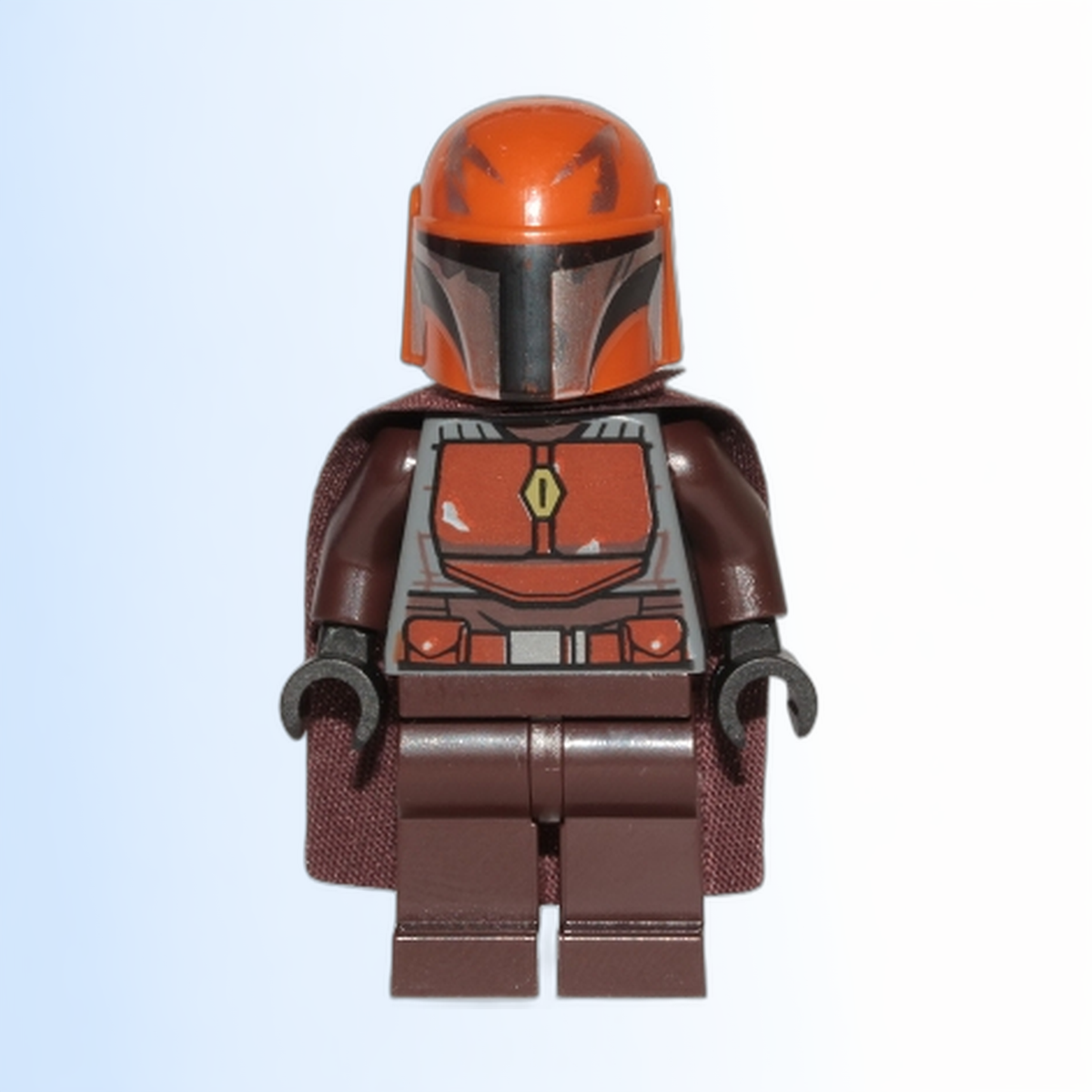 Mandalorian Tribe Warrior - Male, Dark Brown Cape, Dark Orange Helmet - sw1079