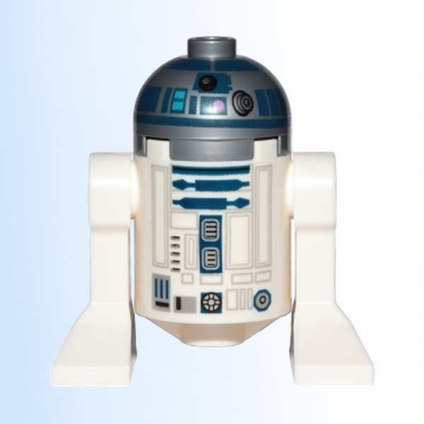 Astromech Droid, R2-D2 - Flat Silver Head, Dark Pink Dots and Large Receptor - sw1085