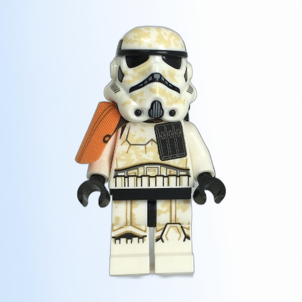 Sandtrooper Squad Leader (Captain) - Dual Molded Helmet, Orange Pauldron, Ammo Pouch, Dirt Stains, Survival Backpack, Frown - sw1132