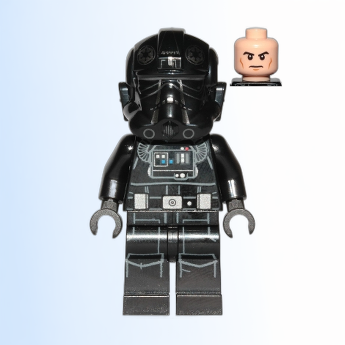 Imperial TIE Fighter Pilot - Light Nougat Head, Frown - sw1138